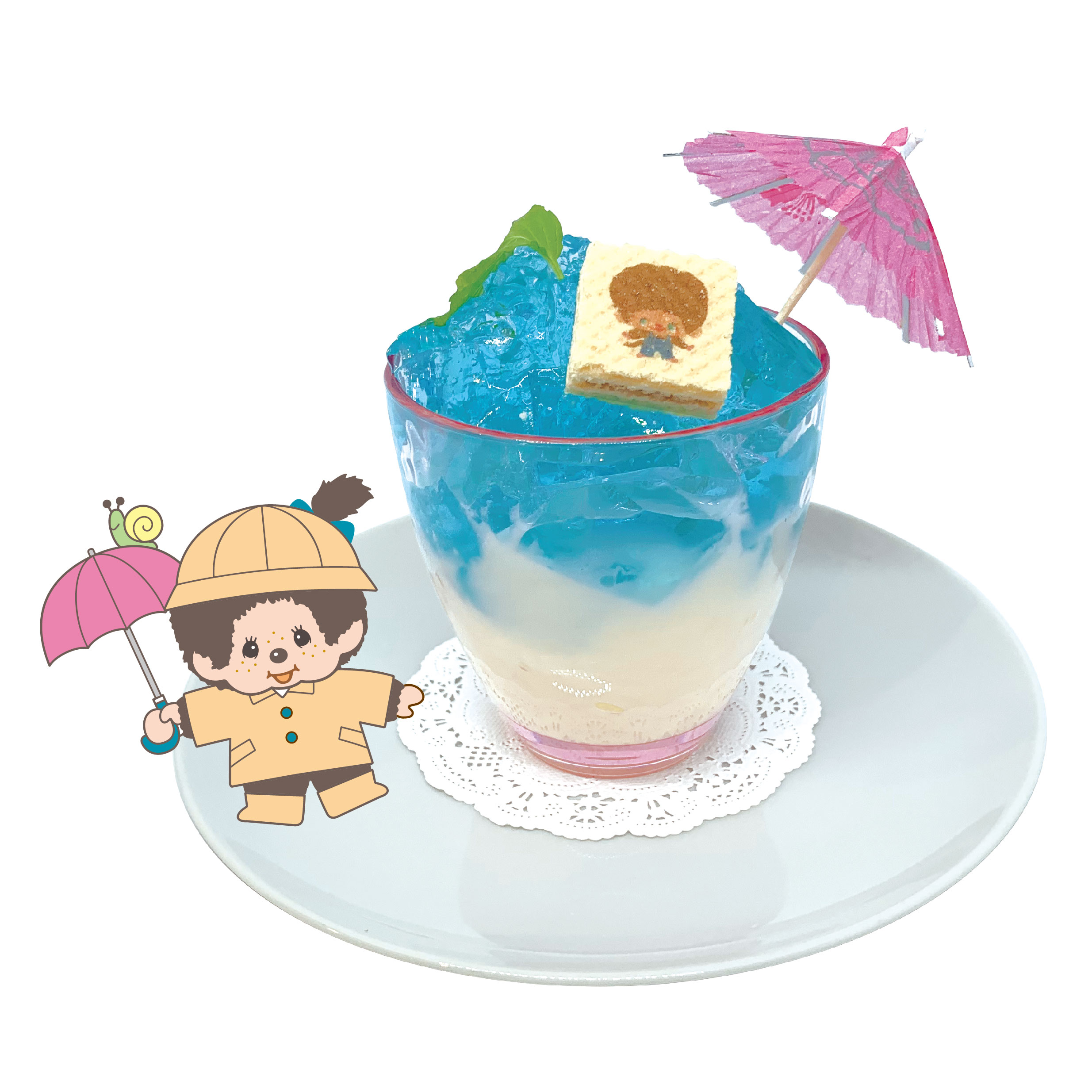 モンチッチカフェ・プラススクレートで「モンチッチとあまやどり